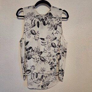 Roseanna – Sleeveless Silk Floral Hi-Lo Top
